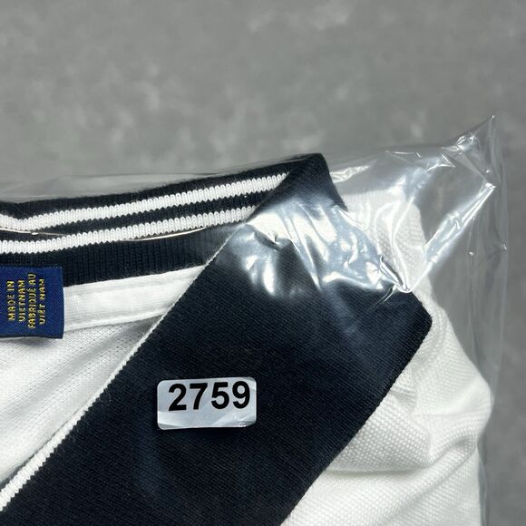 Polo Ralph Lauren Polo Shirt #3 Men’s Size XL Slim Custom Fit White Short Sleeve - Picture 12 of 13